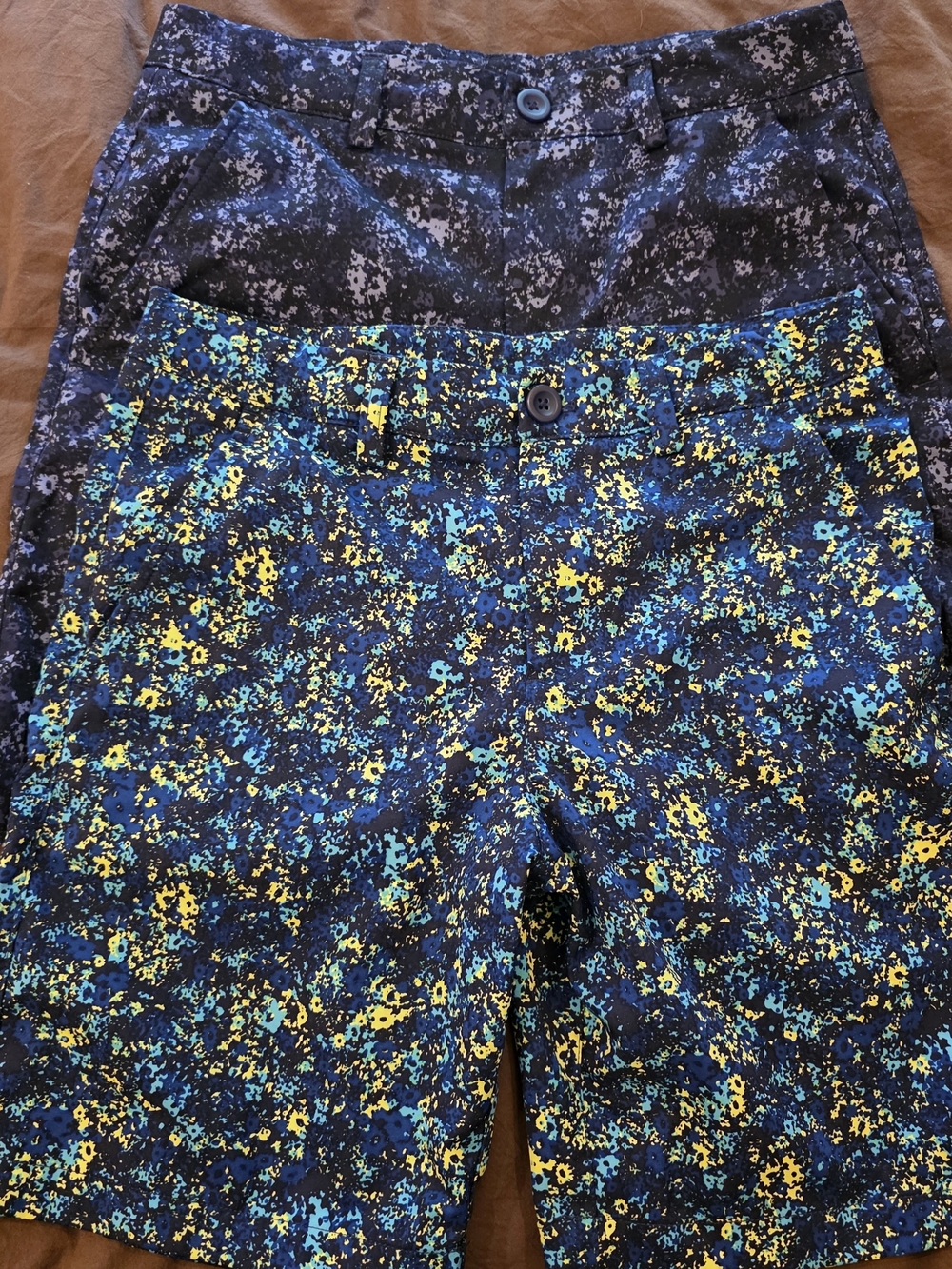 Under Armour Black & Blue Speckled Athletic Shorts